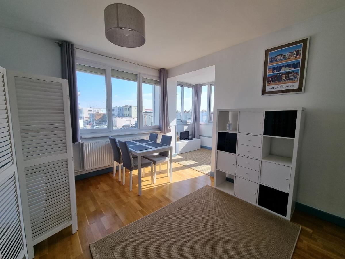 Studio Malouin - Sur La Digue De Malo Les Bains Avec Vue Sur Mer Dış mekan fotoğraf